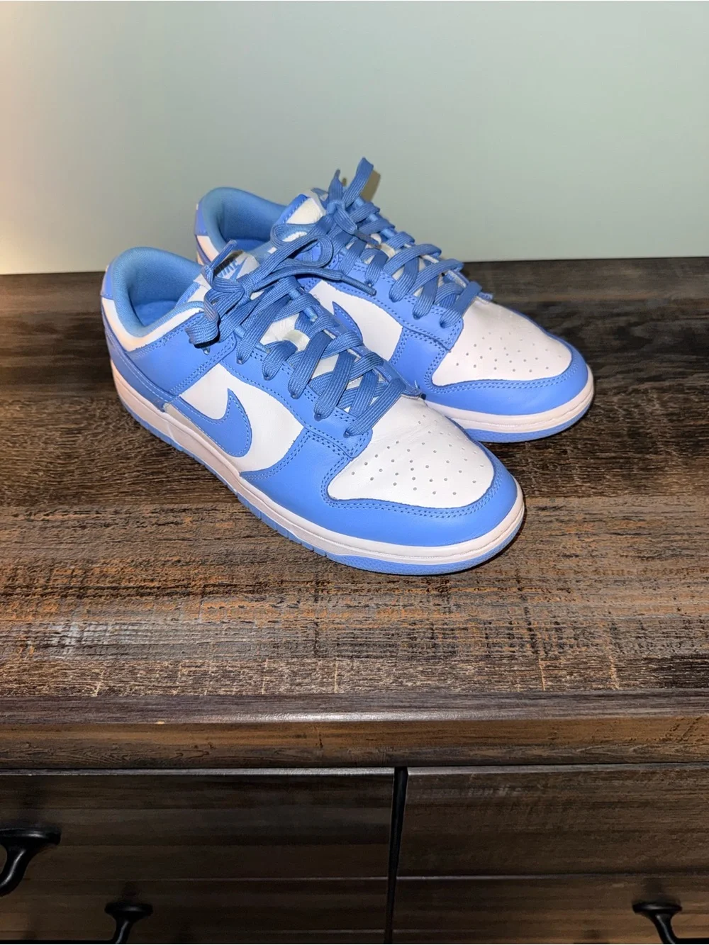 Nike Low-Top Sneakers in Sky Blue and White